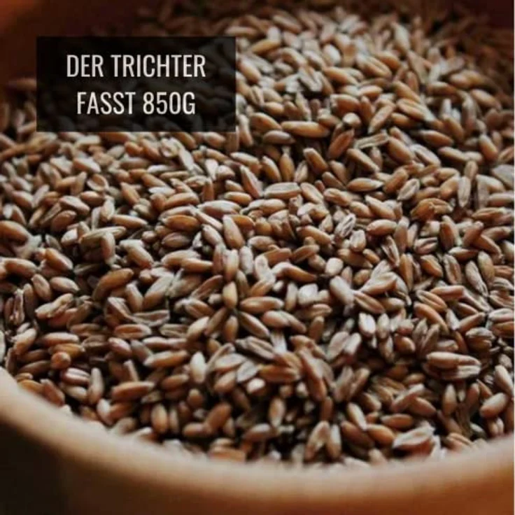 KoMo KoMoMio weiß mit Kork-Trichter | Made in Austria | Edelkorund und Keramik Mahlstein | frisches Mehl – Bild 4