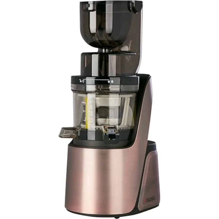 4Swiss BM105 Slow Juicer, Kaltentsafter mit 400W, leise, 2 Einfüllöffnungen, Roségold – Bild 1