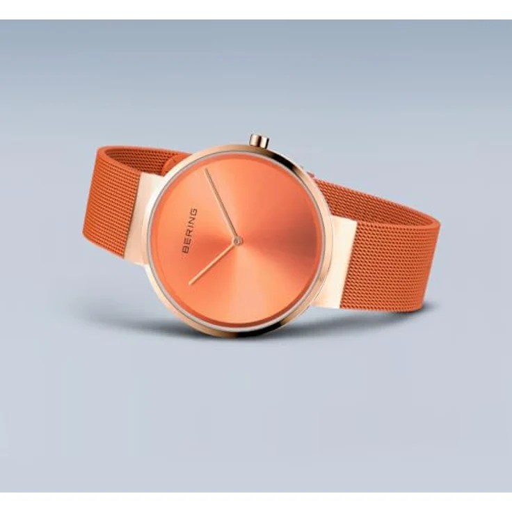 BERING Unisex Analog Japanisches Quarzwerk Uhr mit Edelstahl Armband 14539-565, Classic Collection, roségold IP-plated – Bild 4