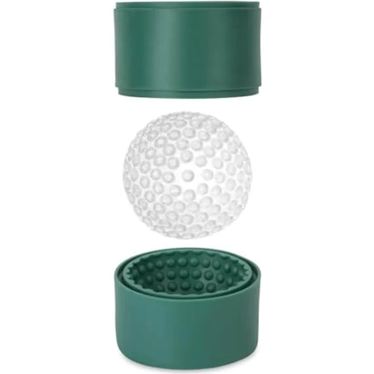 Kikkerland Kit 2 moules à glaçons CU341, Forme Balle de golf, grün