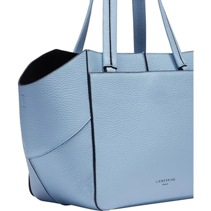 Liebeskind Berlin Shopper Lilly Heavy Pebble, modischer Shopper aus Rindsleder in Breath (hellblau) – Bild 4