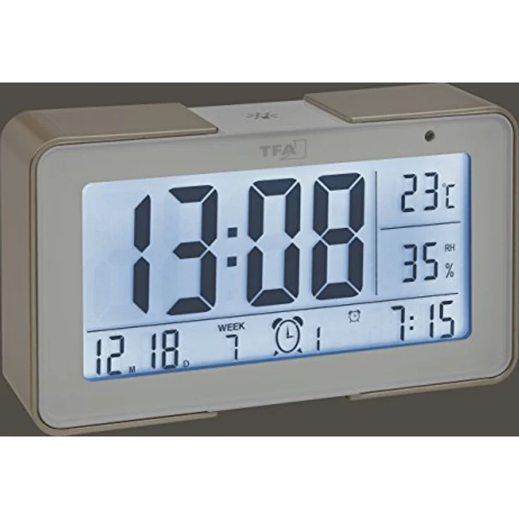 TFA Dostmann Funkwecker Melody mit verschiedenen Wecktönen TFA 60.2540, Anzeige von Innentemperatur und Luftfeuchtigkeit, automatische Hintergrundbeleuchtung – Bild 3