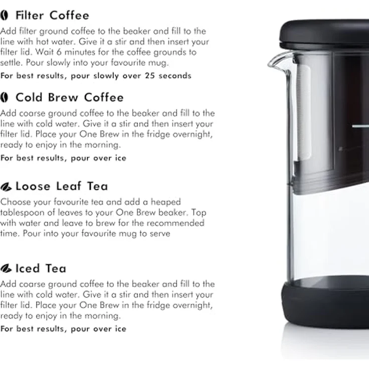Barista & Co BC406-010 One Brew Kaffeemaschine, Einzelportion, Schwarz – Bild 6