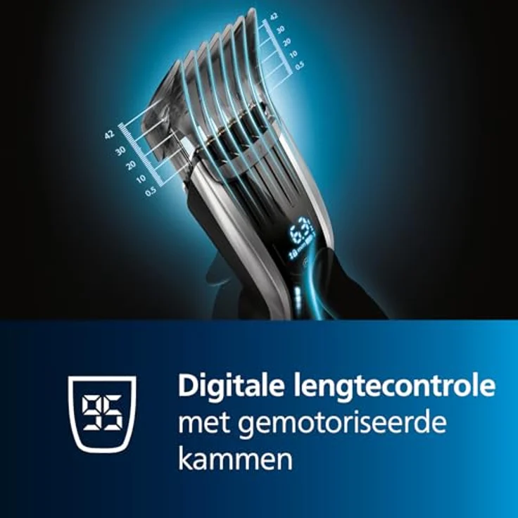 Philips Series 9000 HC9450/15 Haarschneidemaschine 3 Kammaufsätze Titan-Klingen Memory-Funktion – Bild 2