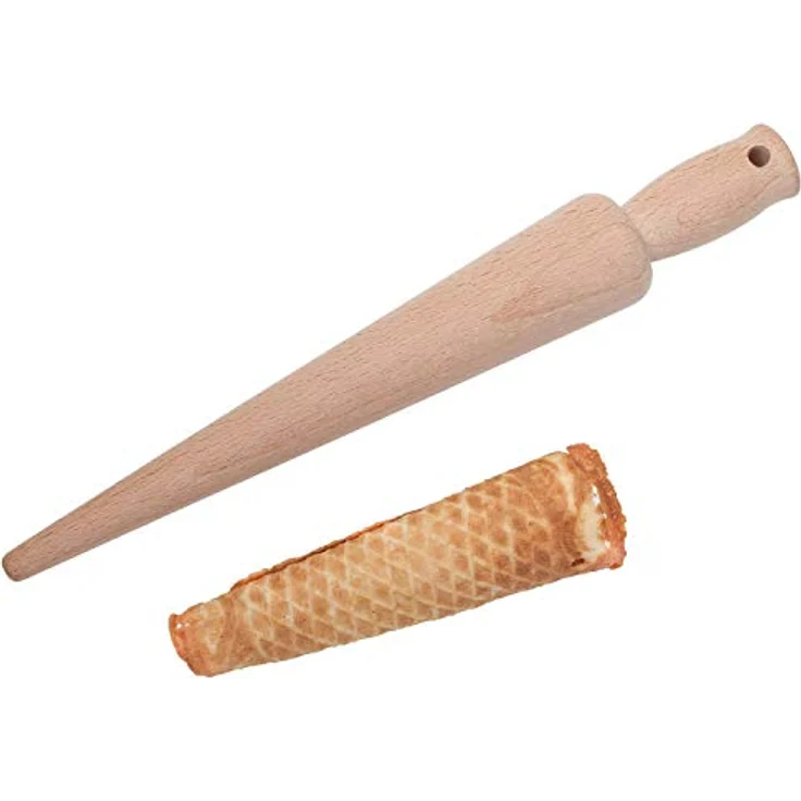 Westmark Waffel--Eiserhörnchen-Former, Holz, beige, 20 x 10 x 10 cm – Bild 2