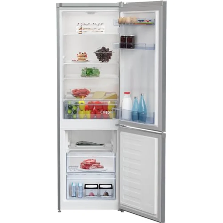 Beko RCSA270K40SN Kühl-Gefrierkombination, 262 Liter Nutzinhalt, 171 cm hoch, Wechselbarer Türanschlag, 175 l Kühlen, 87 l Gefrieren, 2 Gefrierschubladen, 38 dB, Silberfarben – Bild 3