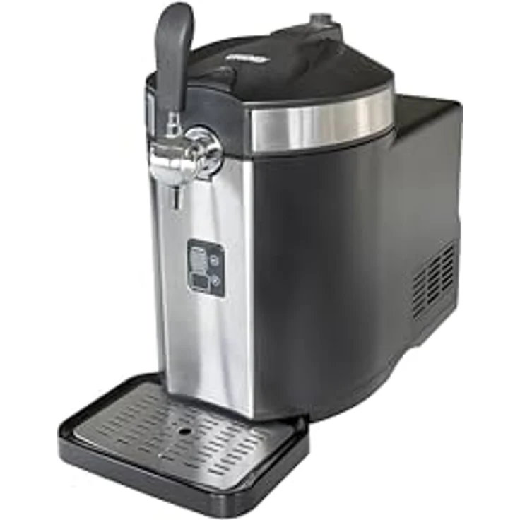 Unold Franzl Bierzapfanlage 48975, effiziente Kompressor-Kühlung mit Temperatureinstellung von 2°C - 12°C, schwarz – Bild 1