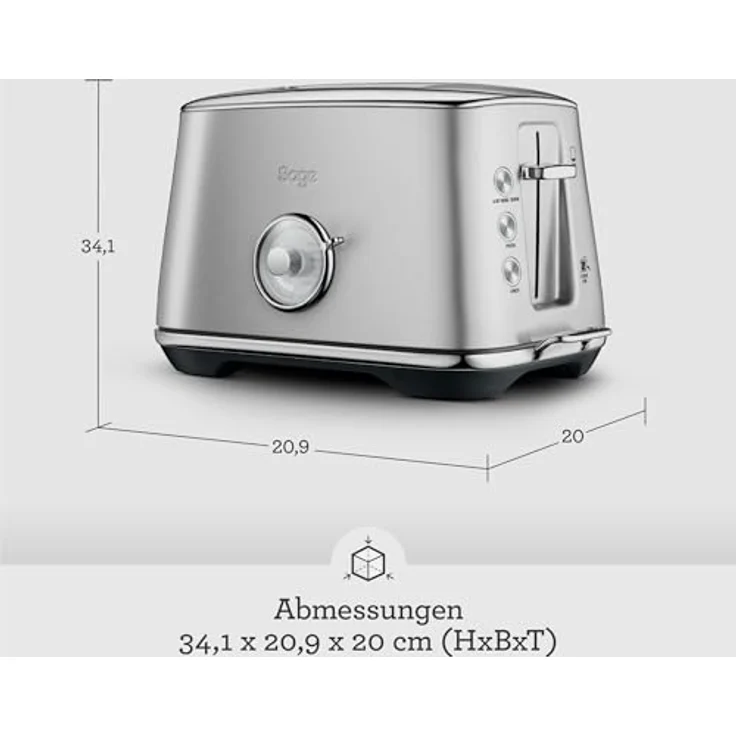 SAGE STA735 Toast Select Luxe 2-Scheiben-Toaster mit LED-Fortschrittanzeige, Gebürsteter Edelstahl – Bild 7