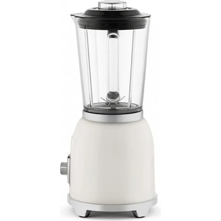 SWEISS Blender Smoothie Vintage MXV8, 1000 W, 2 Geschwindigkeiten, Pulsfunktion, 6 Edelstahlklingen, 1,5-L-Glasbehälter, rutschfeste Füße, Sicherheitsverschluss, Beige – Bild 4