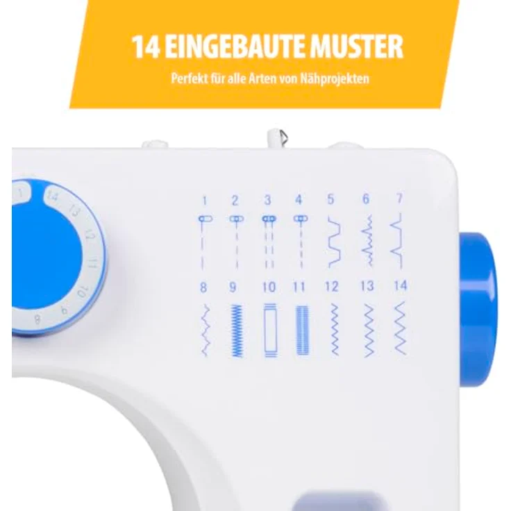 Tristar Nähmaschine SM-6003, 14 integrierte Stichmuster, LED-Beleuchtung, Weiß – Bild 7