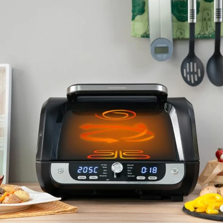 InnovaGoods Air Fryer Fryinn 12-in-1, Ölfreie Fritteuse mit Grill, 3400 W, Schwarz, 6 L – Bild 4
