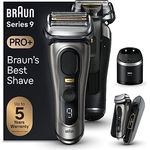 Braun Series 9 Pro+ Elektrorasierer, Reinigungsstation, Rasierer-Ladeetui (PowerCase), Wet & Dry, 9575cc, Edelmetall