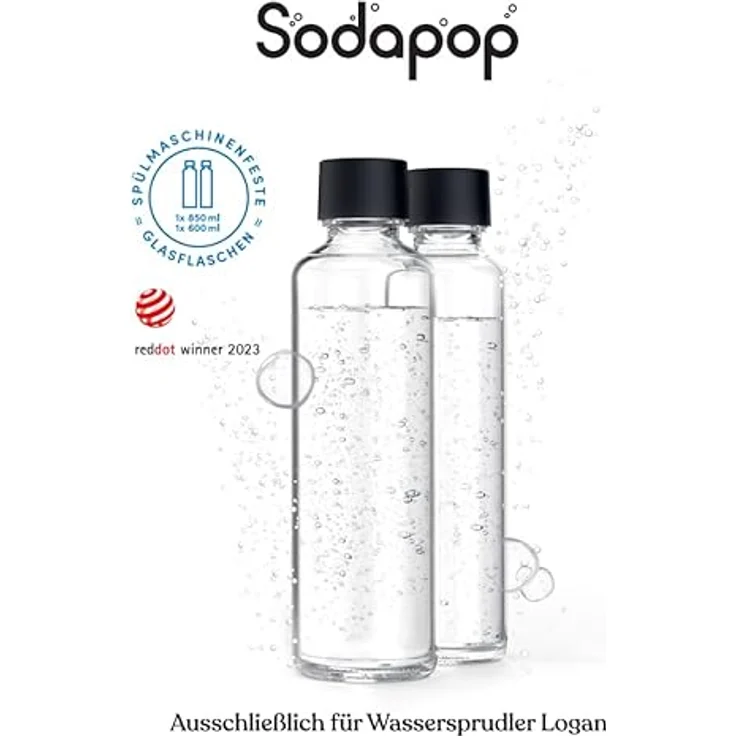 Sodapop Logan Ersatzglaskaraffen Set (1 Stk 850ml und 1 Stk 600ml) – Bild 6
