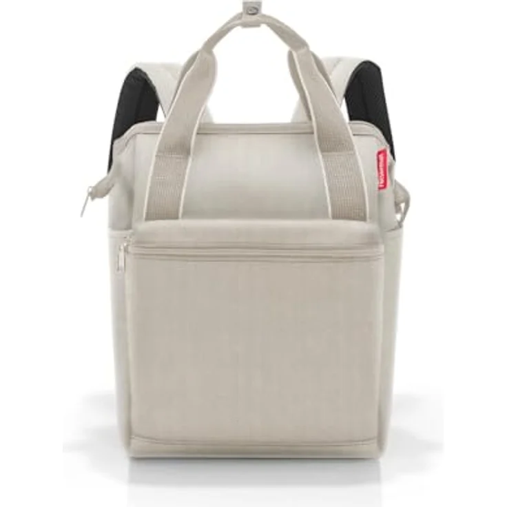 reisenthel allrounder R herringbone sand – Rucksack und Tragetasche in einem – Mit Stecklasche für Reisetrolleys – Bild 1