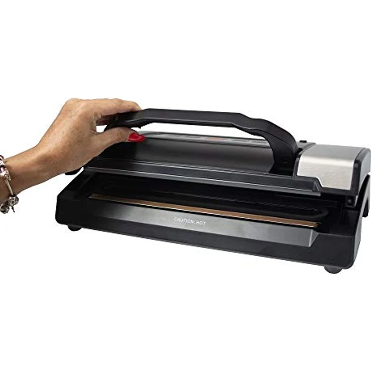 Maxxo VM Comfort Professioneller Vakuumierer mit Cutter, 12 l/min, 700 mbar Folienschweißgerät für Lebensmittel, Edelstahl Schweissgerät, inox – Bild 4