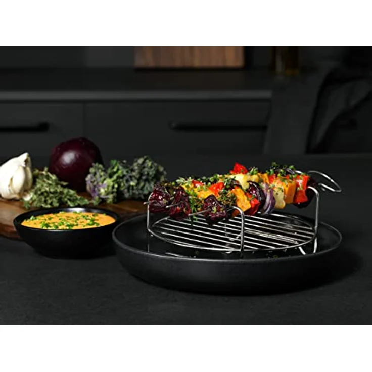 AEG AAFEK1 Erweiterungsset für Heißluftfritteuse AF6 (Mehrzweckform, Grillrost, Gemüsespiralschneider, Zubehör-Set, vielseitig einsetzbar, verschiedene Gerichte, leicht zu reinigen, edelstahl) – Bild 5