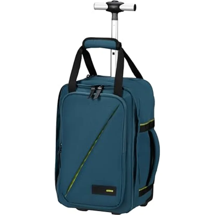 American Tourister Take2Cabin - Ryanair Kabinentasche 20 L, 1.40 kg, Rucksack auf Rollen, Handgepäck, Flugzeug Rucksack S Underseater, Harbor Blue