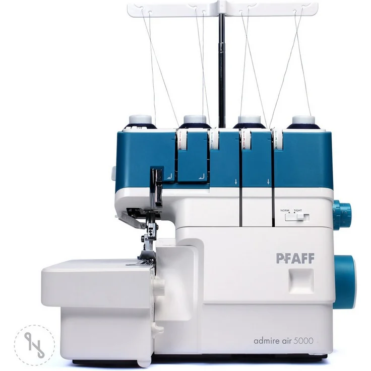 PFAFF Overlock-Nähmaschine admire air 5000, mit komfortabler Lufteinfädelung, 15 Stichen, für dehnbare Stoffe und perfekte Nähte