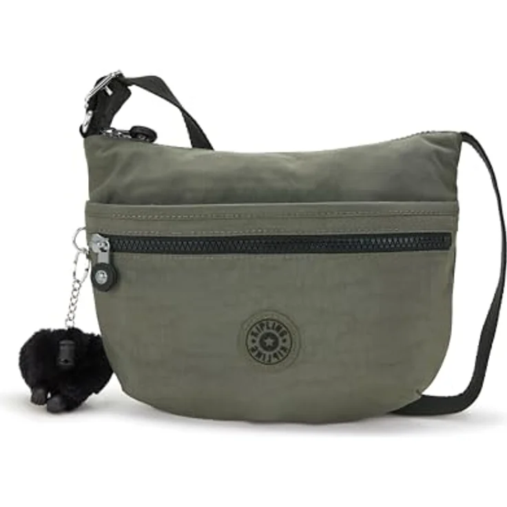 Kipling Basic ARTO S, Umhängetasche 25 cm mit vielen Fächern, Grün – Bild 1