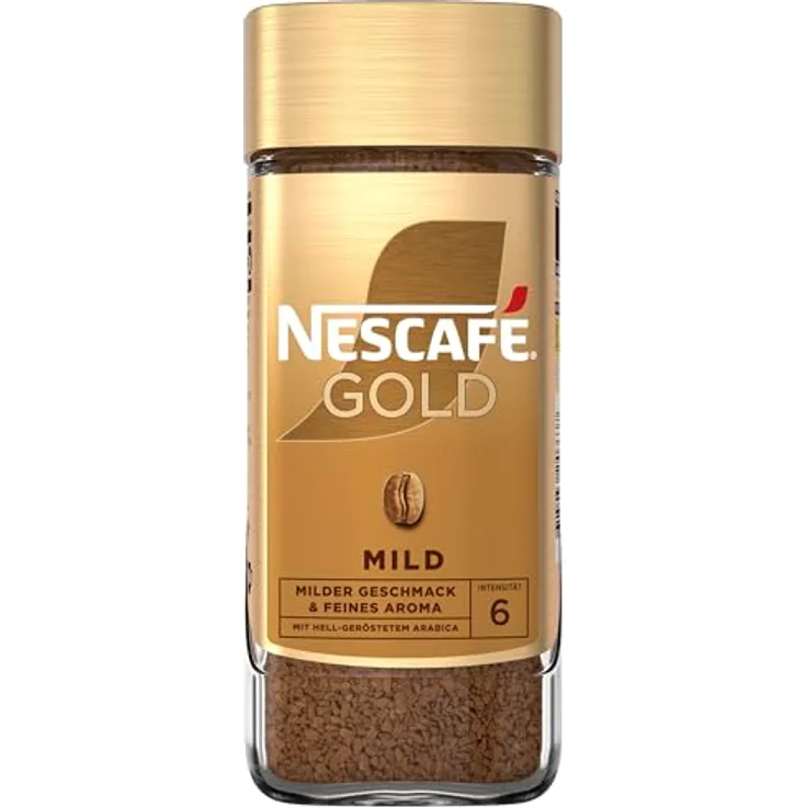 Nescafé Gold Mild, löslicher Bohnenkaffee aus erlesenen Kaffeebohnen, Instant-Pulver, koffeinhaltig und aromatisch, 1er Pack (1 x 100g) – Bild 2