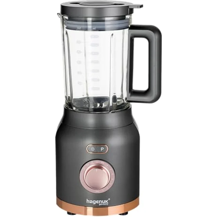HAGENUK 2in1 Powermixer und Smoothiemaker | 1200 Watt | Glasbehälter 1,8 Liter | To-Go-Becher aus Tritan Kunststoff | BPA Frei – Bild 2