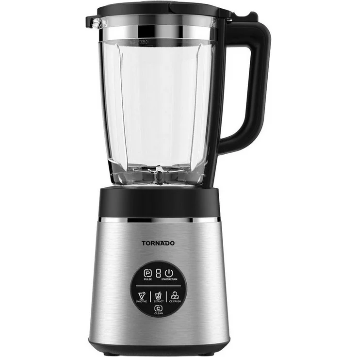 Tornado TBL-1402E-GS Standmixer, 1400 W mit 1,75 l Glasbehälter, Edelstahl, für Smoothies und Eis