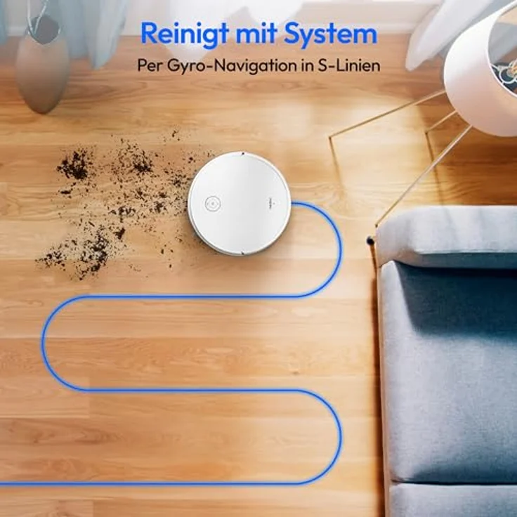 MEDION Saugroboter S35 (App- und Sprachsteuerung, 4000Pa Saugkraft, Gyro-Navigation in systematischen S-Linien, Teppicherkennung, Wandsensoren) – Bild 2
