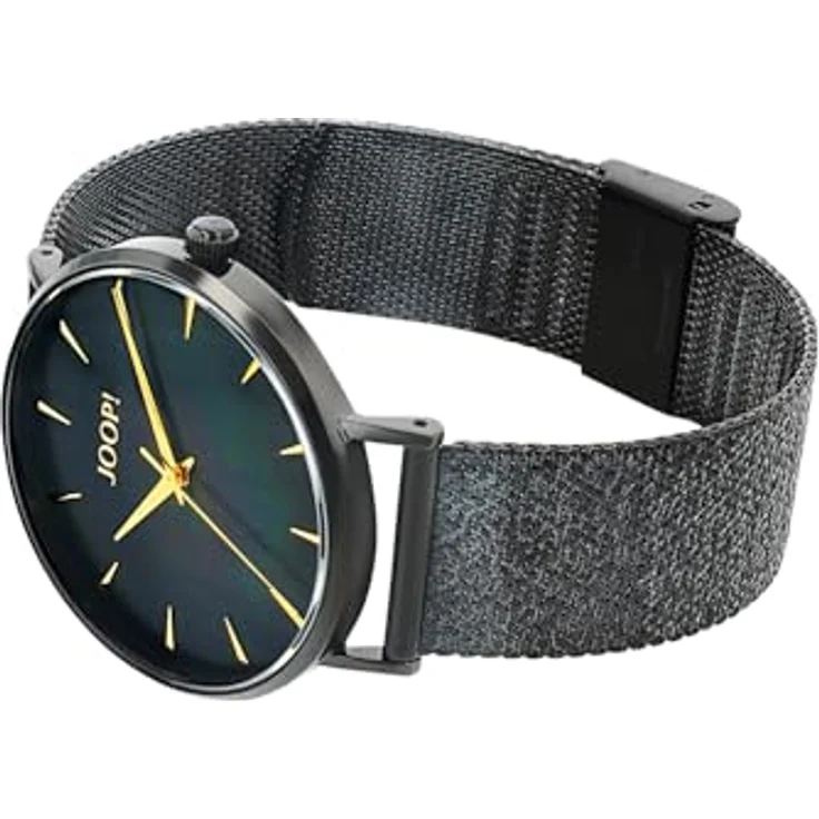 JOOP! Damen Armbanduhr Quarzuhr Analog, Edelstahl Armband, Regenbogenfarbenes Ziffernblatt, Schwarz, 5 bar Wasserdicht, 2036606 – Bild 2