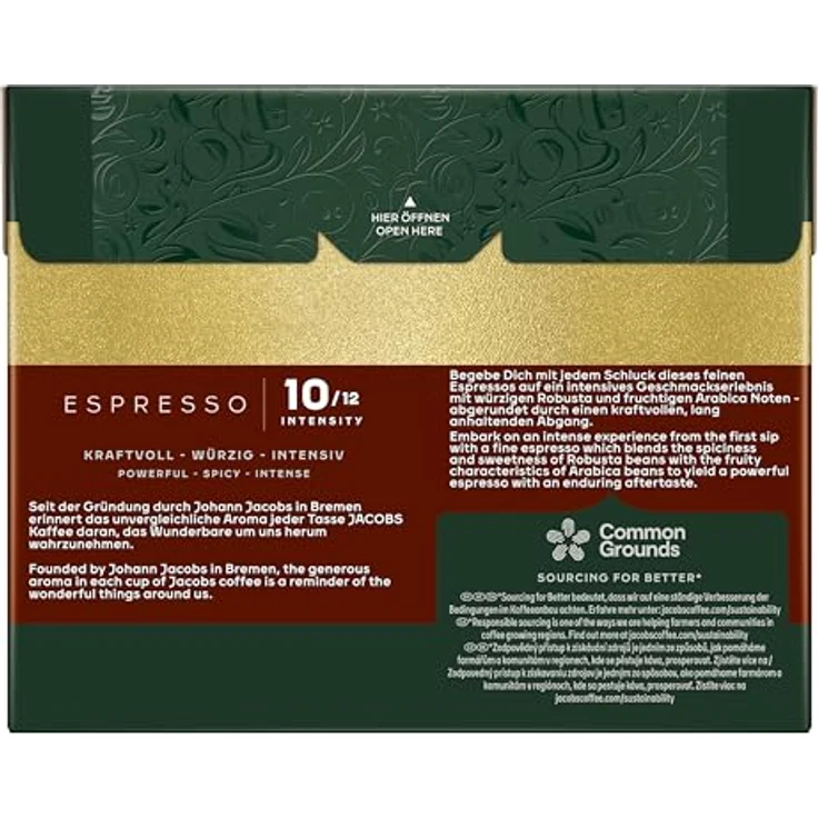 Jacobs Espresso 10 Intenso, Kaffeekapseln, Nespresso Kompatibel, Kaffee, 400 Kapseln, á 5.2 g – Bild 3