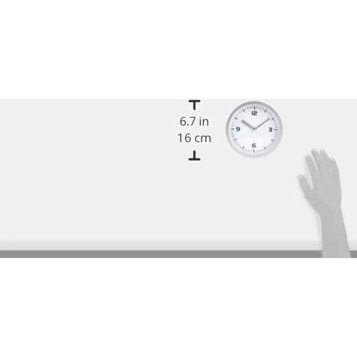TFA Dostmann Badezimmeruhr, Quarzuhr, feuchtigkeitsabweisend, 4 große Saugnäpfe - Befestigung, weiß, 60.3012, L 163 x B 52 (94) x H 163 mm – Bild 5