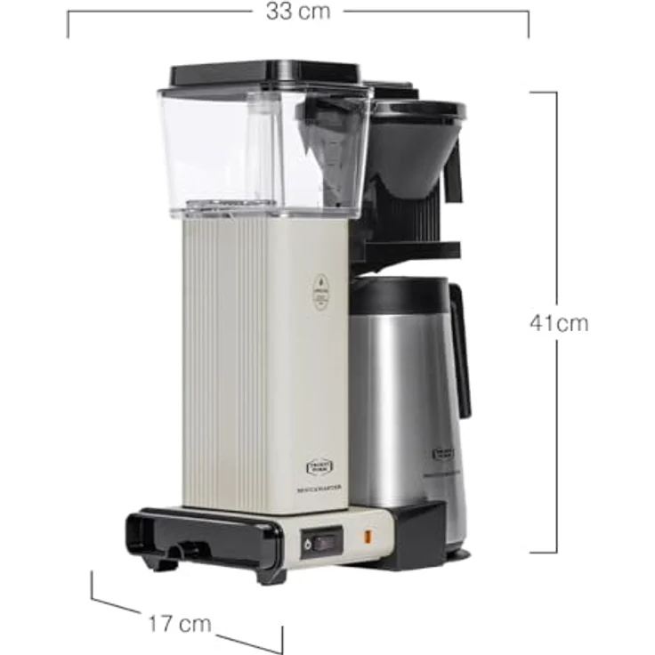 Moccamaster Filter Kaffeemaschine KBGT Thermos, 1.25 Liter, 1450 W, Off-White – Bild 2