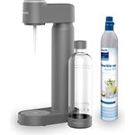 Philips Water GoZero Soda maker Lite ADD4901BK/10, Schwarz, 1-Liter-Wasserflasche, CO2-Zylinder für 60 Liter, Grau, ADD4901GR/10