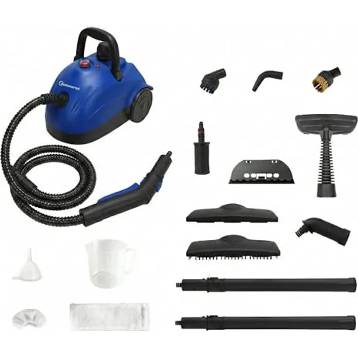 Sommertal XXL SC1000 Dampfreiniger Handgerät, 1100 ml Tank, 1500 W, 16-teiliges Zubehörset, leistungsstark, tragbar