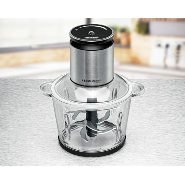 Rommelsbacher Multi Zerkleinerer MZ 800, 2,7 Liter Glasbehälter, 22-stufige Drehzahlregulierung, kraftvoller Motor, 9-flügeliges Edelstahl-Spezialmesser – Bild 4