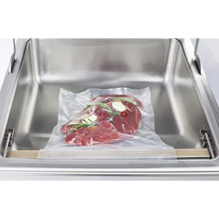 CASO Siegelrandbeutel 25 x 35 cm, 90 mμ, 100 Stück, ausschließlich für Kammervakuumierer, glatte Oberfläche, stabile Schweißnaht, BPA-Frei, Sous Vide, Made in Germany – Bild 4