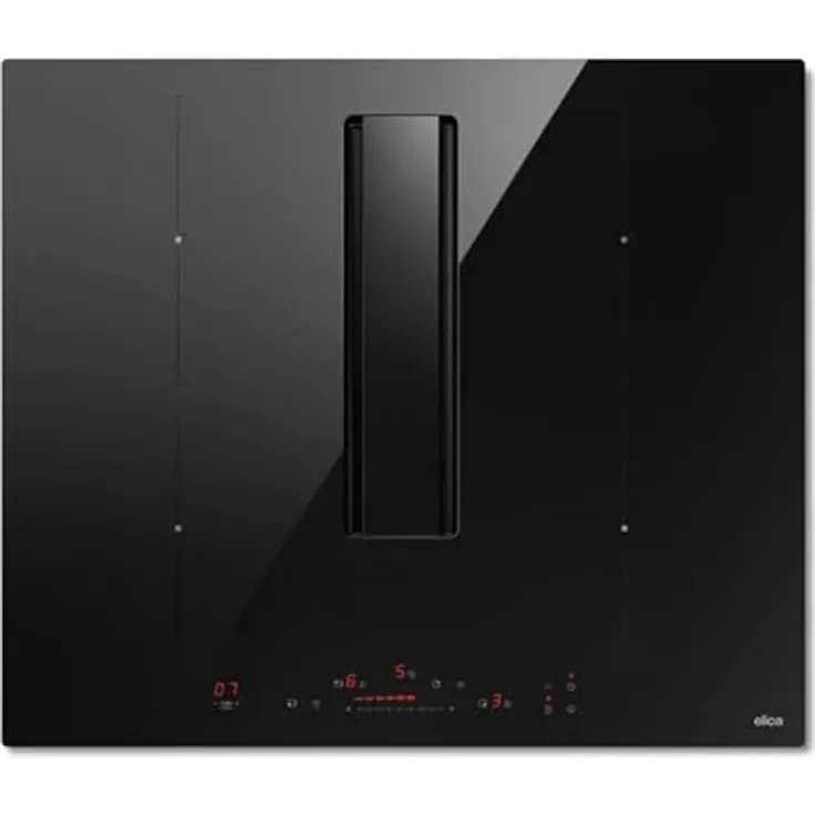 Elica NikolaTesla Alpha B PRF0196211, Kochfeldabzug Induktion mit 610 m³/h Absaugleistung, Schwarz, 60 cm Breite, digitale Steuerung