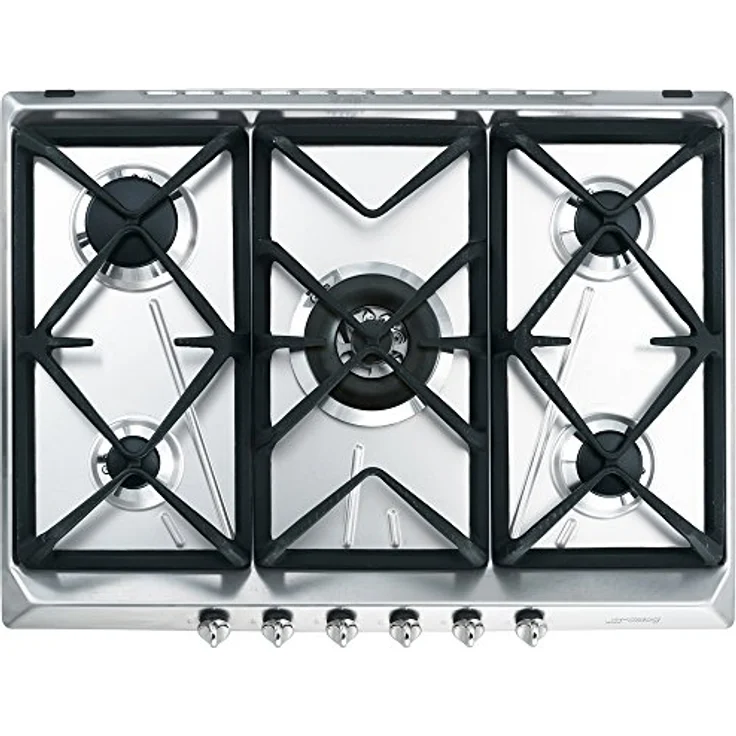 Smeg SRV576GH5 Gaskochfeld, Einbaugerät, Breite 68,5 cm, 5 Kochstellen, edelstahl – Bild 2