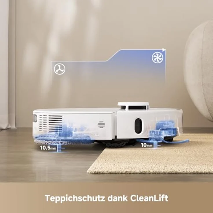 Dreame Saugroboter Mova P50 Ultra, mit Wischfunktion, 19000Pa Saugkraft, Vollautomatische Basisstation, Reinigung bei 75° C – Bild 5