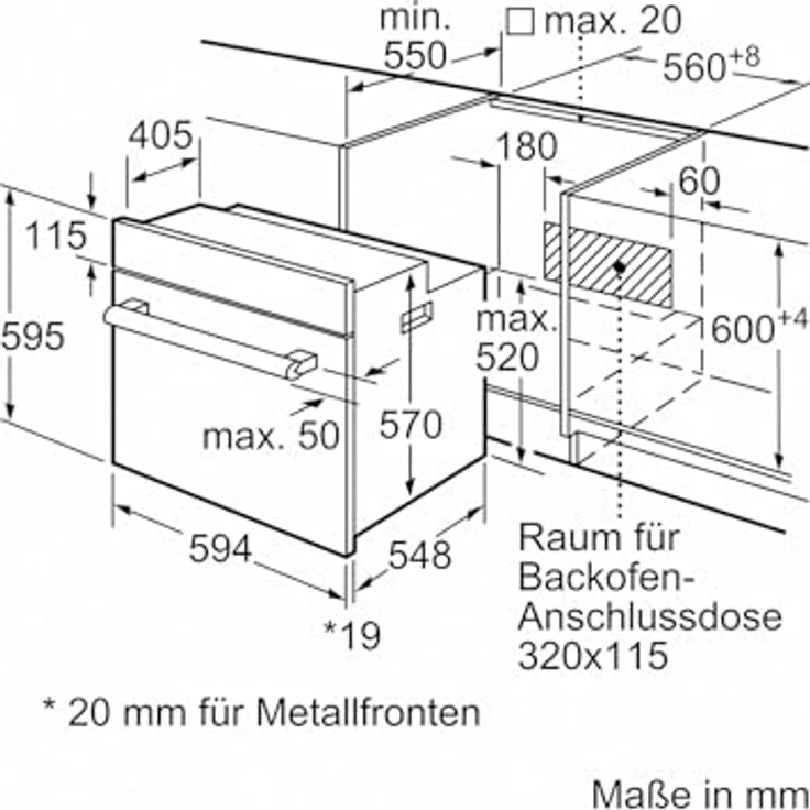 Siemens HB010FBA1, Backofen schwarz mit 66 l Garraumvolumen, 5 Backofenfunktionen und 3D Heißluft – Bild 7