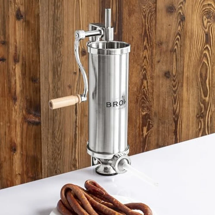 Browin Manuell Wurstfüller aus Edelstahl 311007 | 2,5 kg vertikale Wurstmaschine | Wurstpresse für hausgemachte Wurst, Cevapcici & Cannelloni – Bild 2