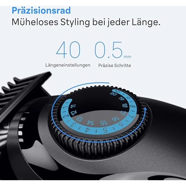 Braun Barttrimmer Series 3 BT3520, ultrascharfe Klinge, 50 Min Akkulaufzeit, 40 Längeneinstellungen, schwarz – Bild 3