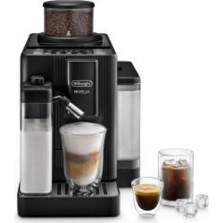 De'Longhi EXAM420.55.BXL Rivelia Start Kaffeevollautomat, 1400 W, 15 bar, integrierter Milchaufschäumer, Schwarz