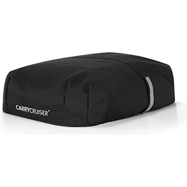 reisenthel carrycruiser Cover in Schwarz, wasserabweisende Abdeckung für Einkaufstrolley mit Gummizug und Klettverschluss – Bild 4