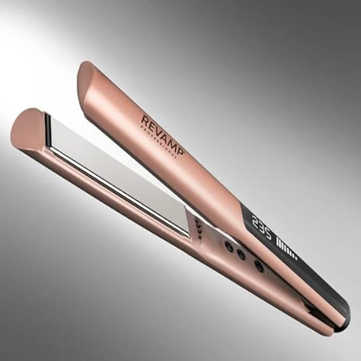 REVAMP Dynamic Radiance Straight & Style Ionen Glätteisen Keramik - extra lange Platten für One-Stroke-Styling, Wellen & Locken - professioneller Haarglätter in Weiß – Bild 5