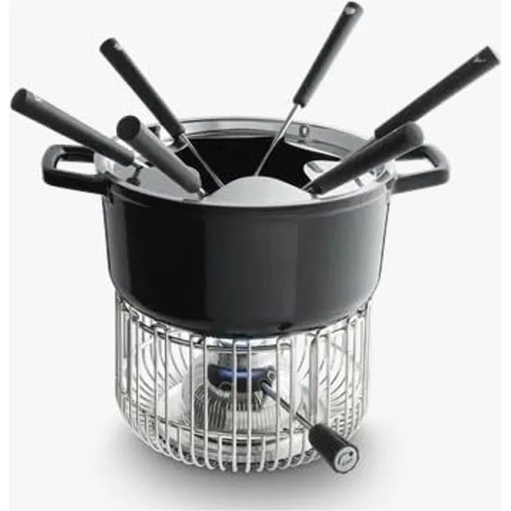 Kisag Bräter, Fondue Set, Schwarz, Silber