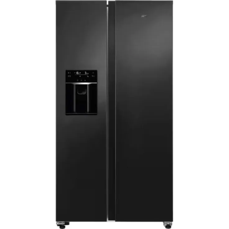 AEG ORX9V351DB Side-by-Side Kühl-Gefrierkombination, NoFrost, Schwarz VCM mit Eiswürfel- und Wasserspender, Multi Chill 0° Schublade