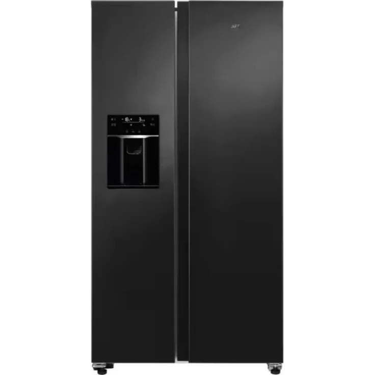 AEG ORX9V351DB Side-by-Side Kühl-Gefrierkombination, NoFrost, Schwarz VCM mit Eiswürfel- und Wasserspender, Multi Chill 0° Schublade