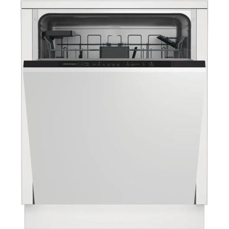 Elektrabregenz GIV 5C460 S, Voll integrierter Geschirrspüler, Standardgröße (60 cm), Weiß und Schwarz, Tastenbedienung, LED-Beleuchtung