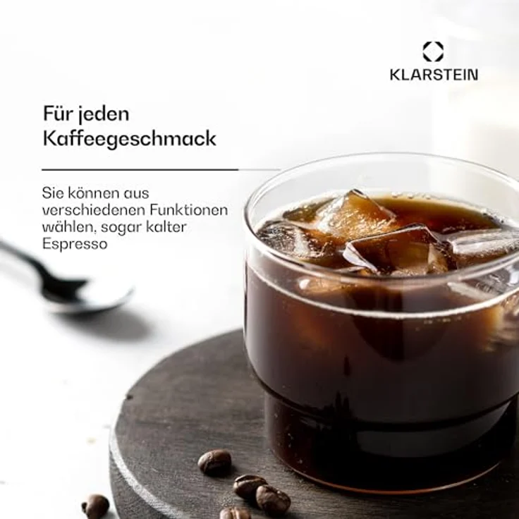 Klarstein SteelPresso Slim Siebträgermaschine – 20 Bar, 1350W, 1,2L Wassertank, Dampfdüse, Edelstahlgehäuse, Kompakt, Einfache Bedienung, Leichte Reinigung, Schwarz – Bild 4