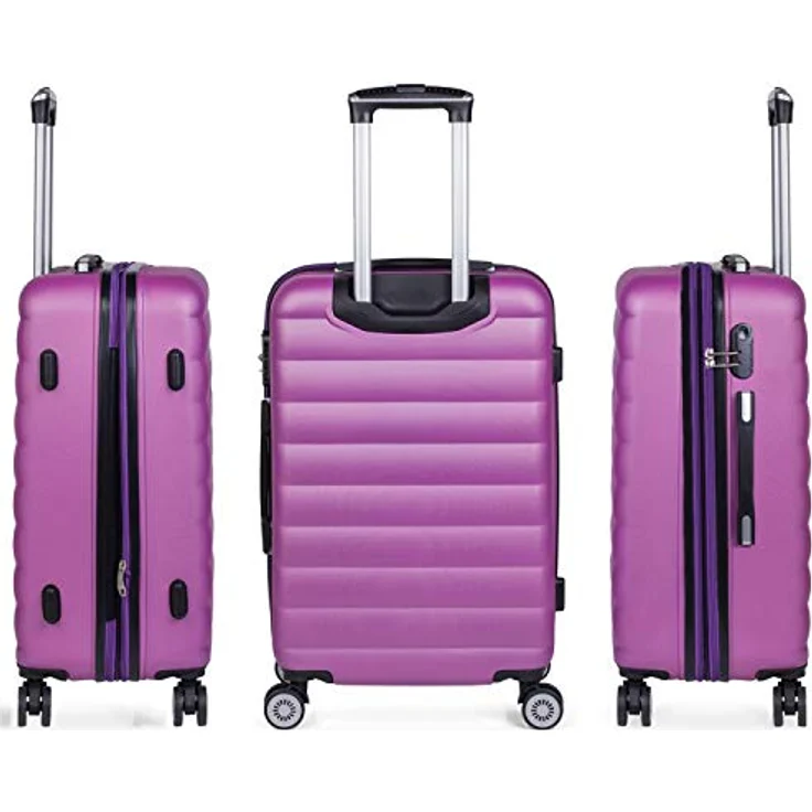 ITACA - Koffer Mittelgroß - ABS Hochwertiger und Stabiler Reisekoffer mit Rollen - Koffer Mittelgroß 4 Rollen Leicht mit Kombinationsschloss. Koffer 4 Rollen 71260, Violet – Bild 3